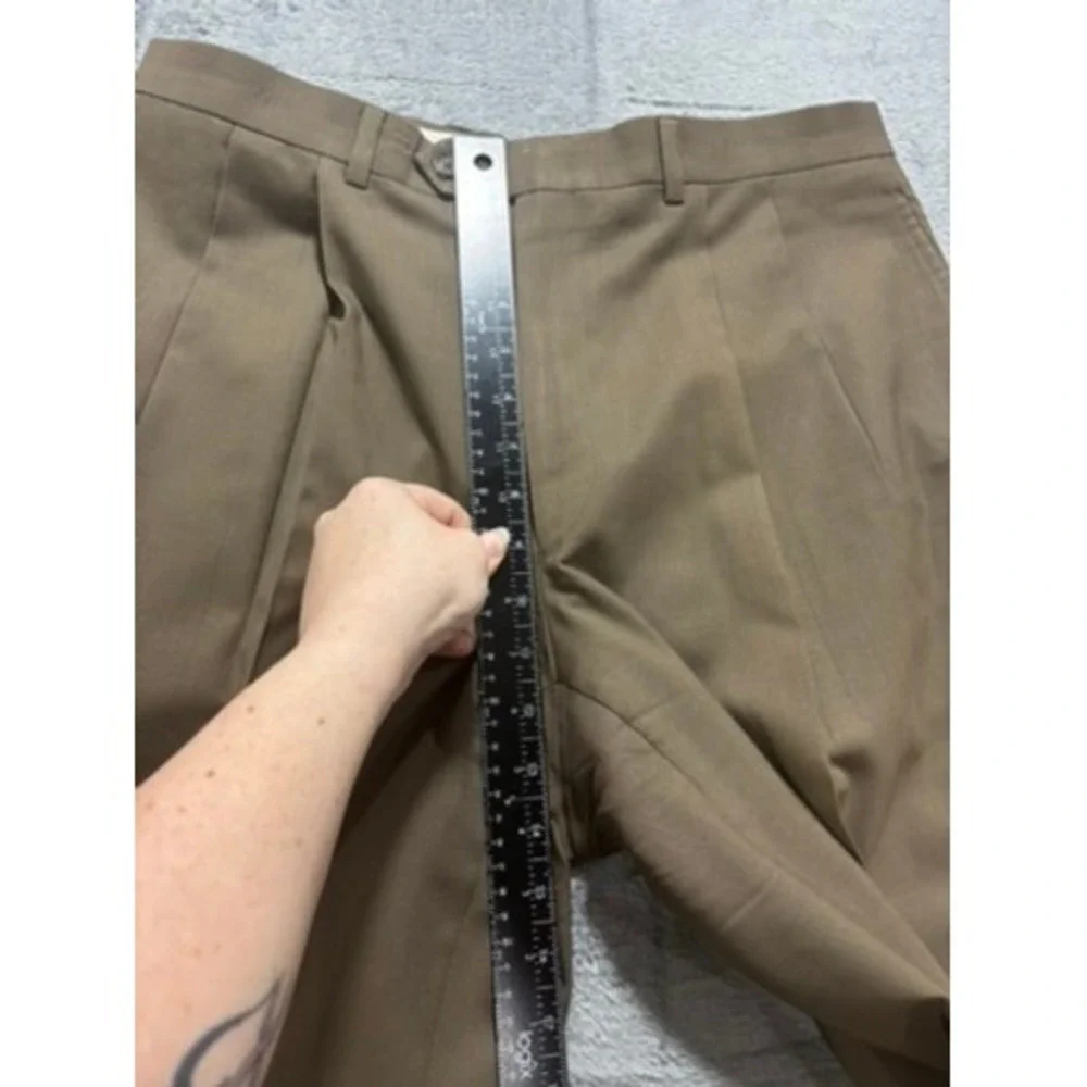 Lauren Ralph Lauren Dress Pants Mens 34x30 Brown Total Comfort Flat‎ Front